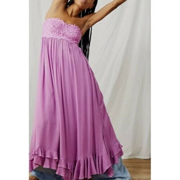 Free People Dresses & Skirts - Free People Adella Corset Maxi Dress lilac color size M A000899